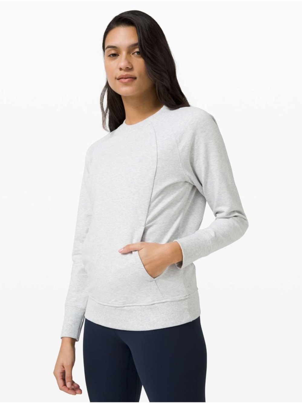 Lululemon Scuba Crew Neck Pullover- Heathered Core Ultra Light Grey